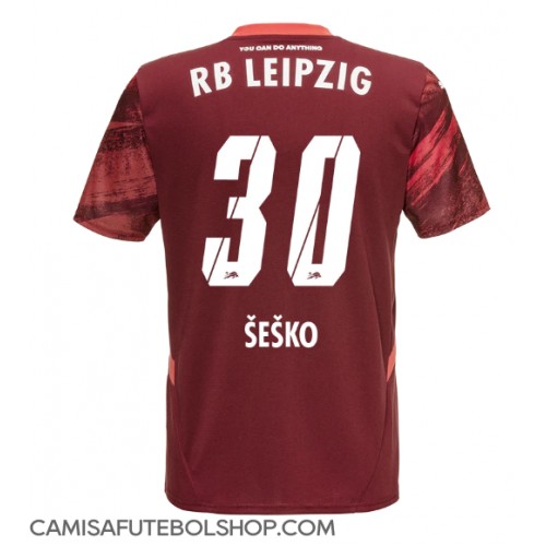 Camisa de time de futebol RB Leipzig Benjamin Sesko #30 Replicas 2º Equipamento 2024-25 Manga Curta